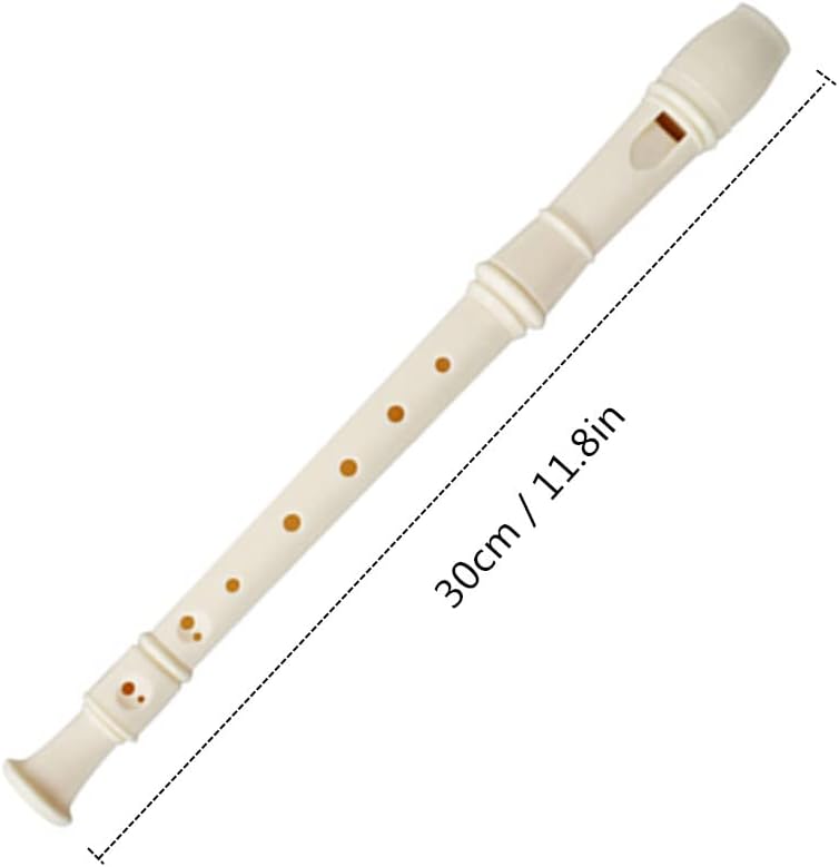 Plzoslly 6 Pieces 8 Hole Descant Soprano Recorder for Beginner, Plastic Music Recorder Instrument Music Flute with Cleaning Rod - Image 3
